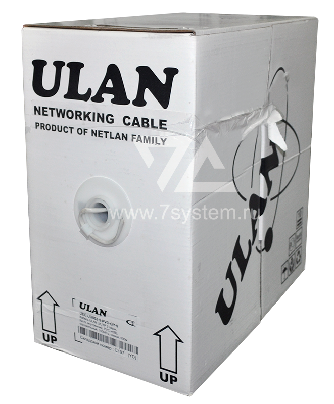 Кабель UTP 2PR 24AWG CAT5 ULAN, 500 м