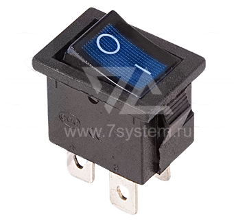 Выключатель SC-768 синий с подсветкой (4с)