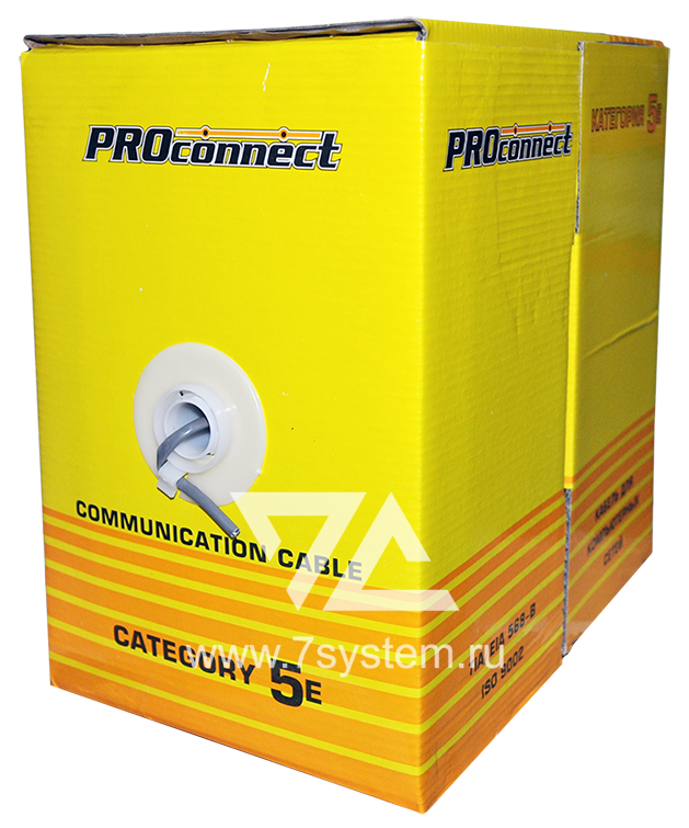 Кабель UTP 2PR 24AWG CAT5 Proconnect, CCA, 305 м