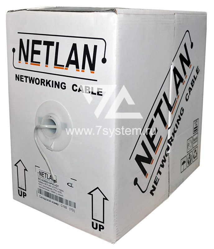 Кабель UTP 2PR 24AWG CAT5 Netlan, 500 м