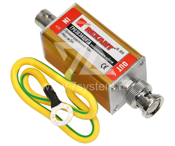 Грозозащита коаксиального кабеля Rexant, разъем BNC