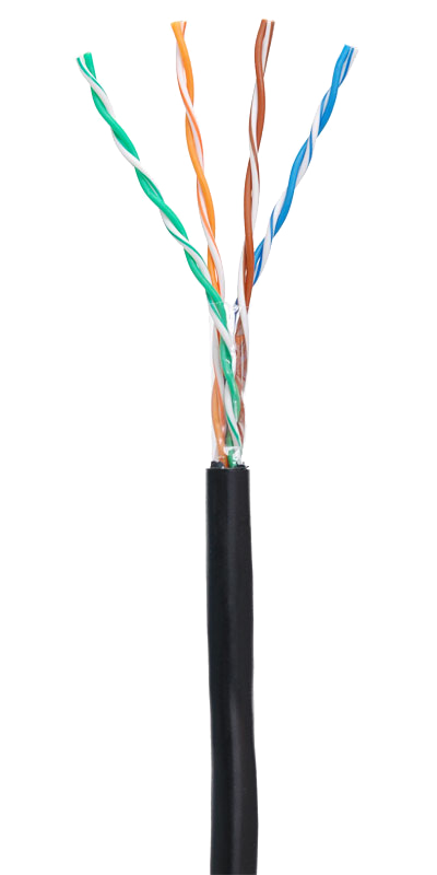 Кабель UTP 4PR 24AWG CAT5e Netlan, наружный, 305 м