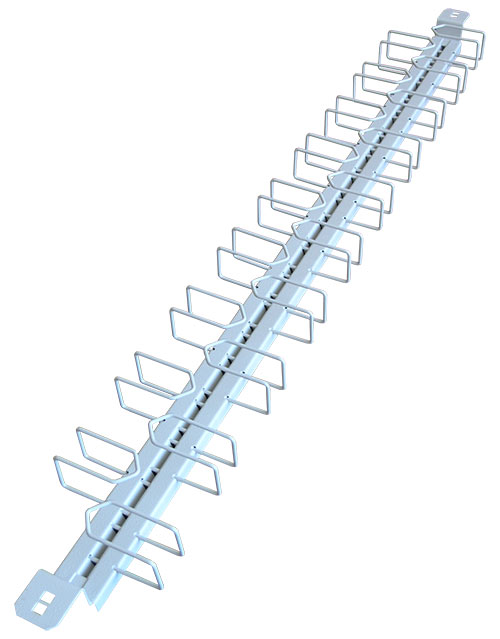 Организатор вертикальный 24U Ижтехноком, с полукольцами