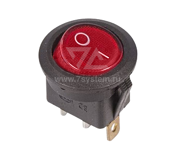 Выключатель SC-214 красный с подсветкой (MIRS-101-8)