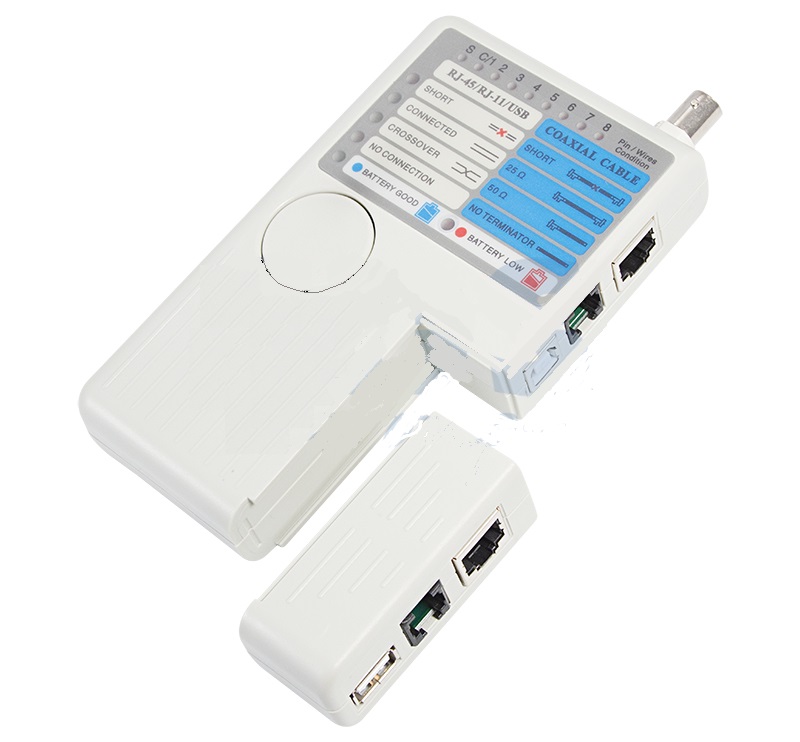 Тестер кабеля универсальный RJ-45 / RJ-11 / RJ-12 / USB / BNC