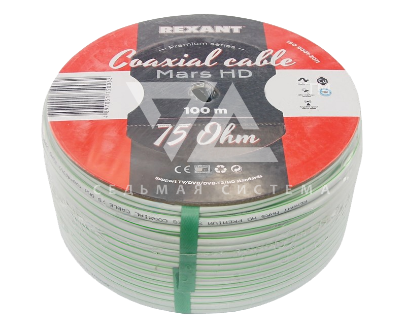 Кабель MARS HD Rexant, белый, 100 м