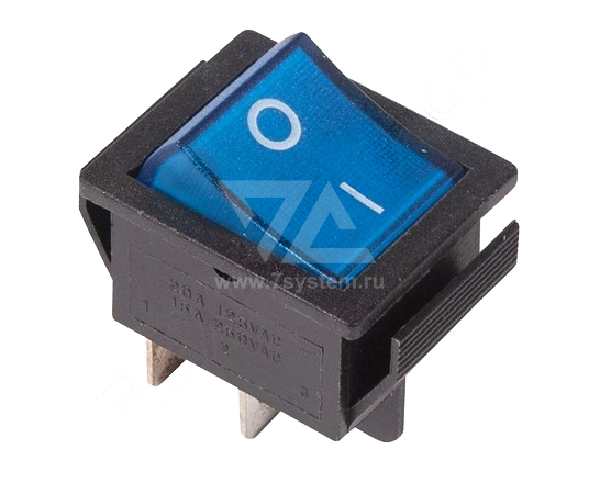 Выключатель SC-767 синий с подсветкой (4с) (IRS-201-1)