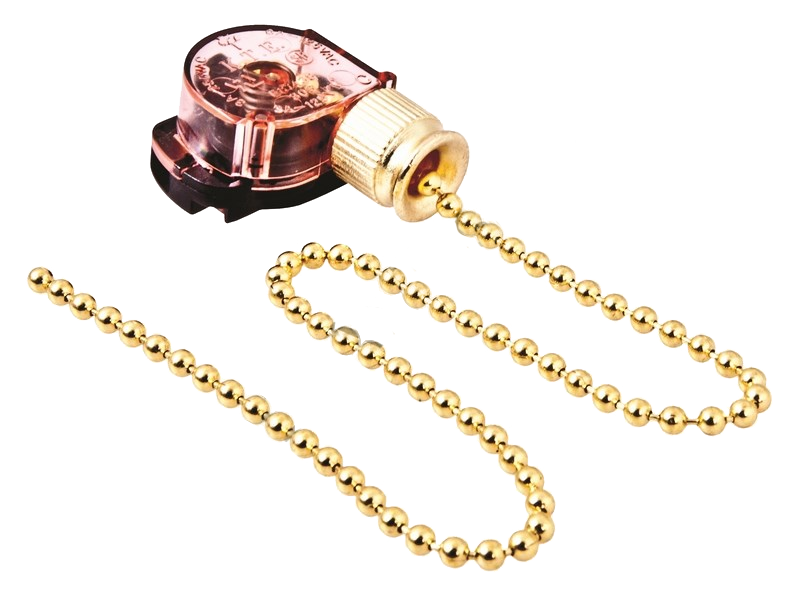 Выключатель для настенного светильника с цепочкой GOLD Rexant, 270 мм