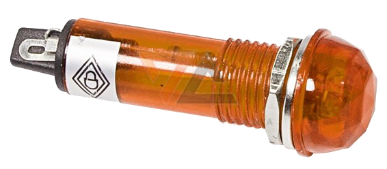 Индикатор 10.2 мм 220 V граненый, желтый (RWE-205)