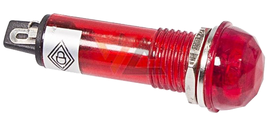 Индикатор 10.2 мм 220 V граненый, красный (RWE-205)