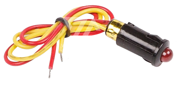 Индикатор 8 мм 12 V малый, с проводом, красный LED (WL-04)