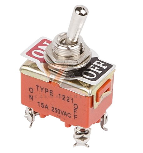 Тумблер двухполюсный 250V 6А (4c) ON-OFF (KN-201)