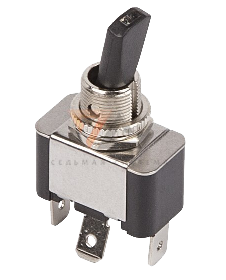 Тумблер однополюсный 12V 30А (3c) ON-OFF с синей подсветкой LED (ASW-07D-2)