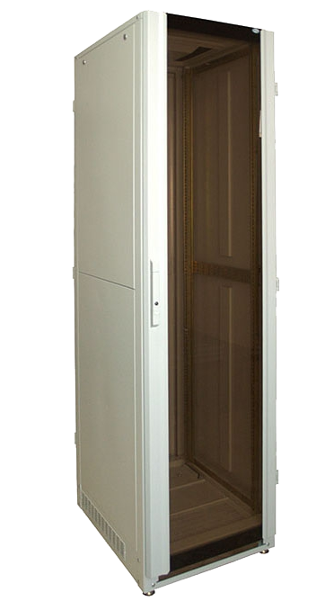Шкаф напольный 19" 42U (2100 x 800 х 600) дверь стекл./мет. Ижтехноком
