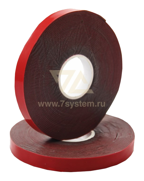 Скотч двухсторонний, акрил, 6 мм Rexant, 5 м, серый