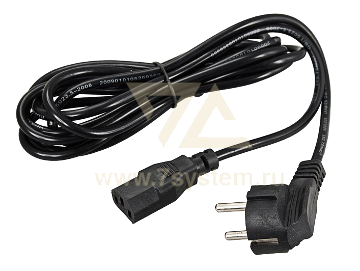 Шнур сетевой Евро 0.75 мм PVC Rexant, с заземлением, 3 м