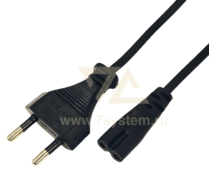 Шнур сетевой 2 x 0.75 мм Rexant, 3 м
