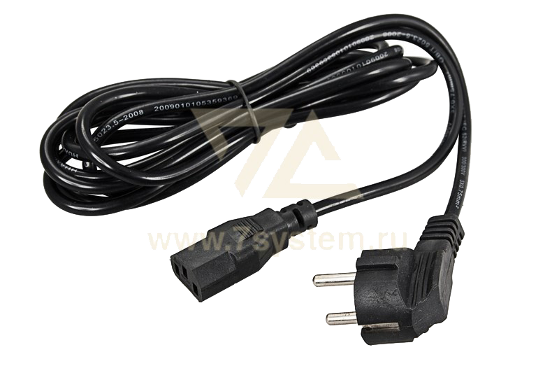 Шнур сетевой Евро 0.75 мм PE Rexant, с заземлением, 1.8 м