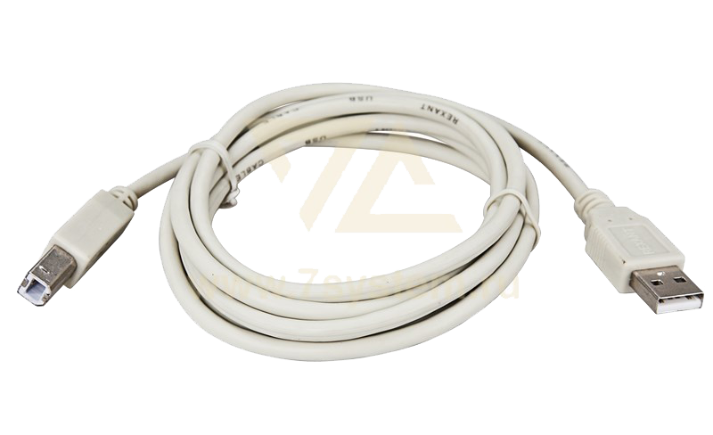 Шнур USB A(штекер) - USB B(штекер) 5 мм Rexant, серый, 1.8 м