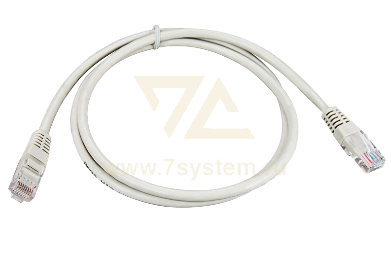 Патчкорд UTP 1 м Rexant, CAT5е, серый, литой