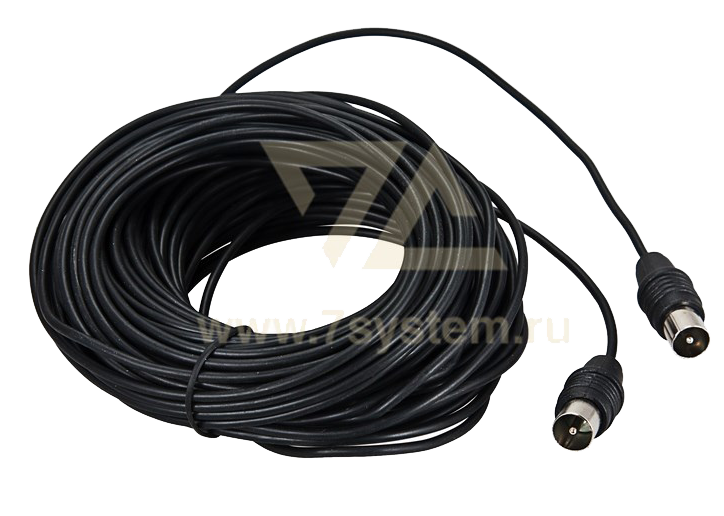 Шнур ТВ(штекер) - ТВ(штекер) Rexant, черный, 25 м