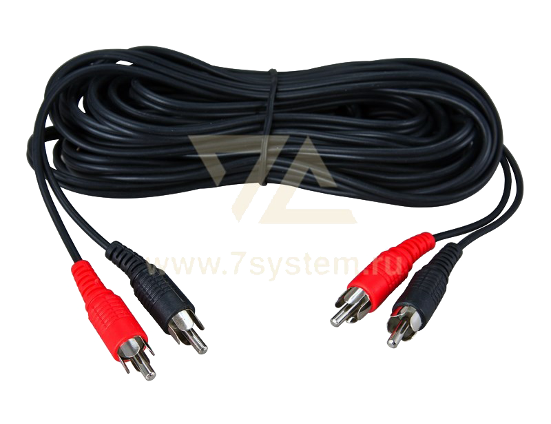 Шнур 2 RCA - 2 RCA 3.5 мм SILVER Rexant, 10 м