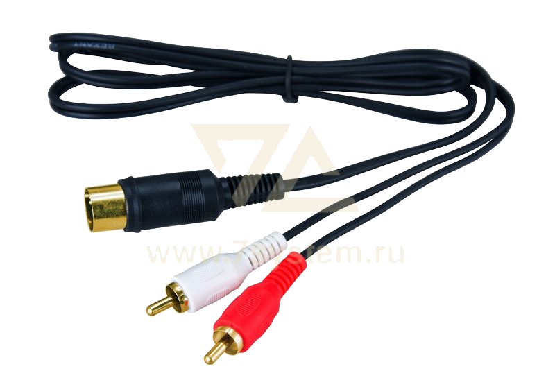 Шнур DIN 5pin - 2 RCA GOLD Rexant, премиум, 1.5 м