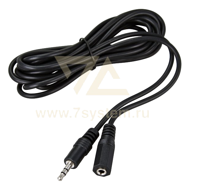 Шнур TRS(штекер) 3.5 мм - TRS(гнездо) 3.5 мм SILVER Rexant, 1.5 м