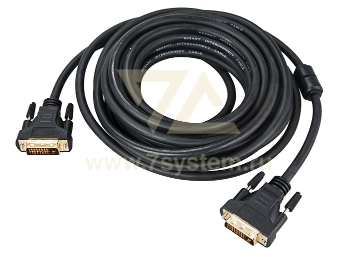 Шнур DVI-D - DVI-D GOLD Rexant, с фильтром, 5 м