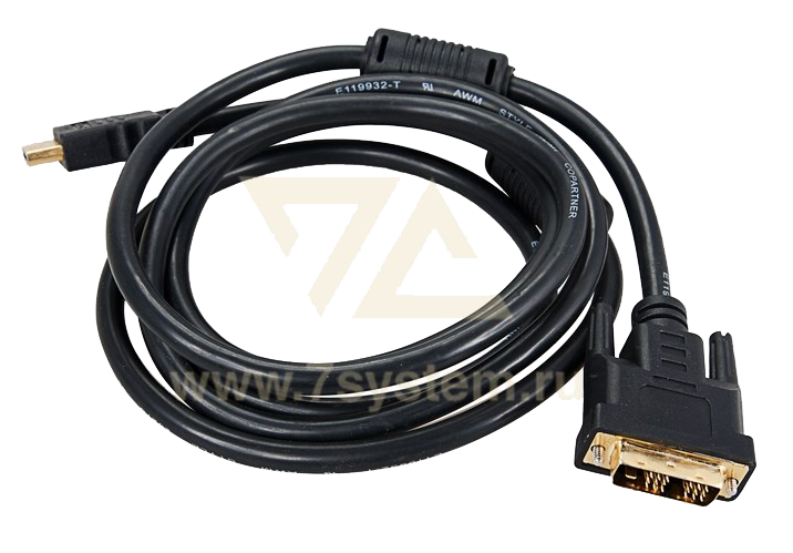 Шнур HDMI - DVI-D GOLD Rexant, с фильтром, 2 м