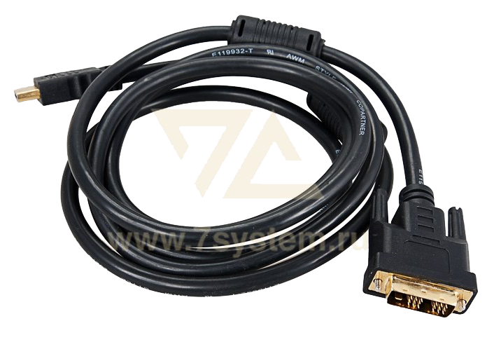 Шнур HDMI - DVI-D GOLD Rexant, с фильтром, 3 м