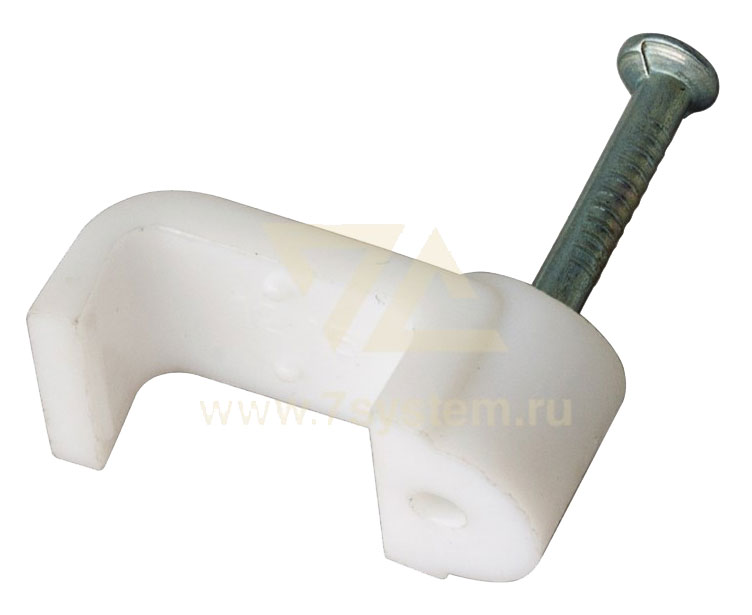 Крепеж кабеля плоский 10 мм x 4 мм Rexant, 50 шт