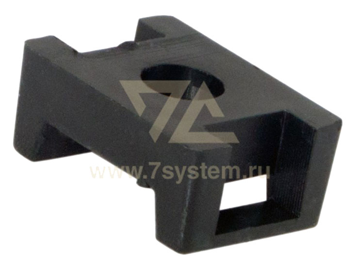 Площадка для крепления стяжки 22.2 мм x 16 мм Rexant, черная, 100 шт