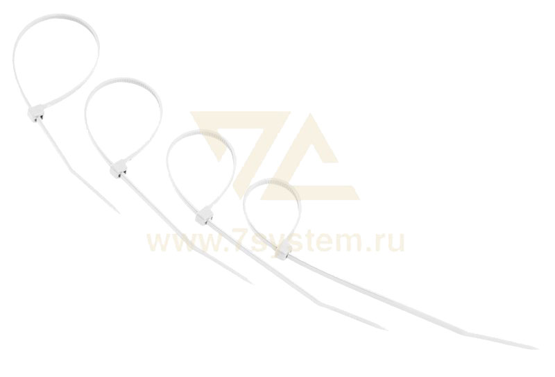 Хомут 150 мм x 2.5 мм Rexant, белый, 25 шт