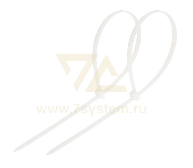 Хомут 150 мм x 3, 6 мм Rexant, белый, 100 шт