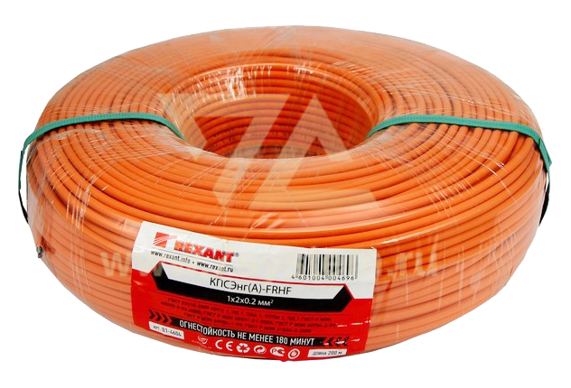 Кабель сигнальный КПСЭнг(А)-FRHF 1 x 2 x 0.2 мм2 Rexant, 200 м