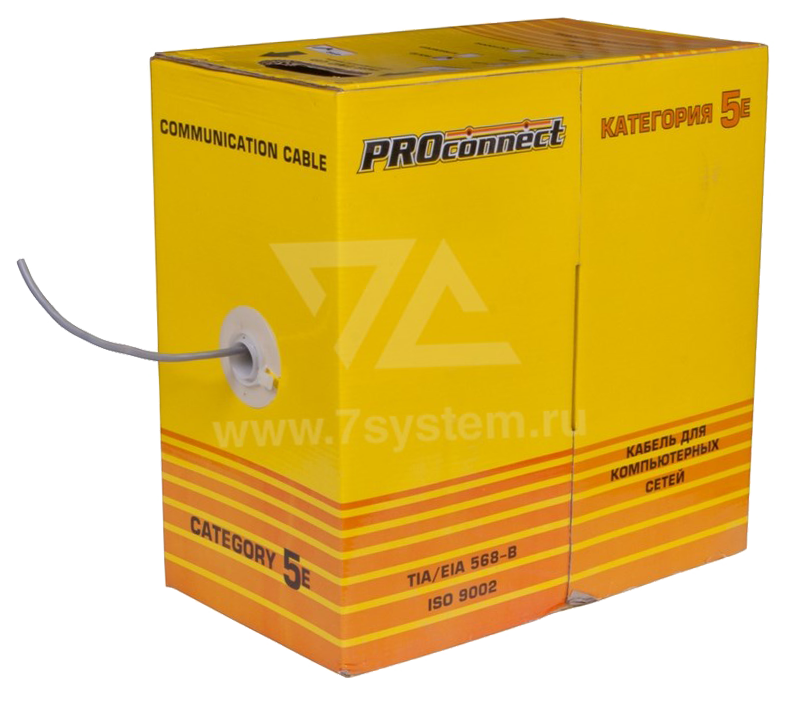 Кабель UTP 4PR 24AWG CAT5e Proconnect, CCA, 305 м