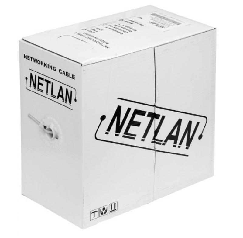 Кабель UTP 2PR 24AWG CAT5 Netlan, LSZH, оранжевый, 305 м