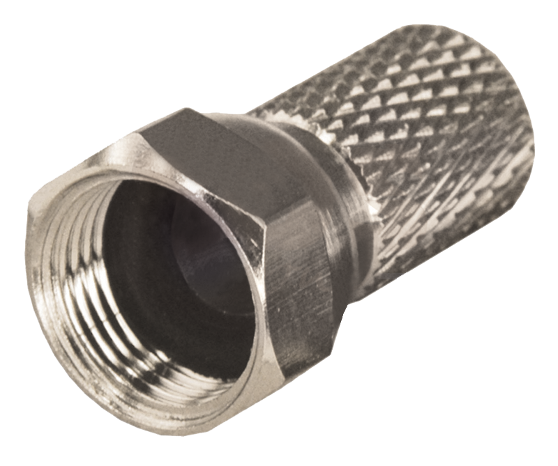 Разъем F(штекер) резьбовой на RG-6 Rexant, с резиновым уплотнителем, 100 шт/упак