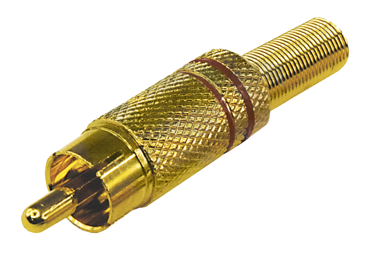 Разъем RCA(штекер) Proconnect, металл, Gold