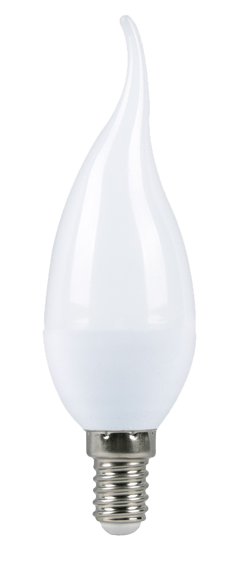 Лампа LED C37 свеча на ветру Smartbuy, Е14, 5 Вт / 40 Вт, 4000 К, матовая, холодно-белая