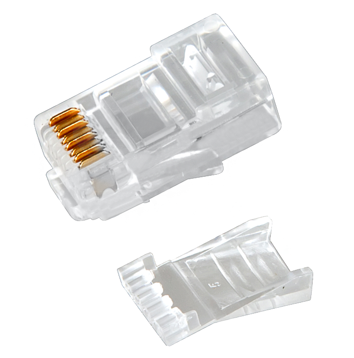 Разъем RJ45 8P8C со вставкой CAT6 Rexant, 50 шт/упак