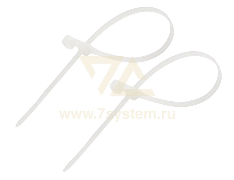 Хомут 200 мм x 3, 6 мм Proconnect, белый, 100 шт