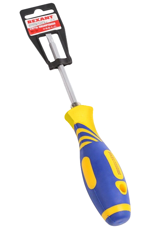 Отвертка комбинированная, 120 мм (PH2, SL 6 мм), двухкомпонентная рукоятка Rexant