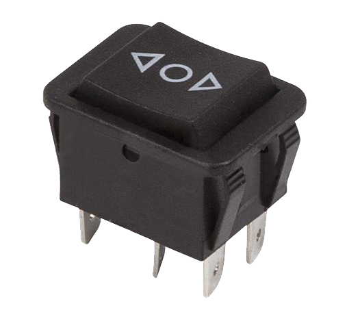 Выключатель SC-767 черный с нейтралью без фиксации (6с)