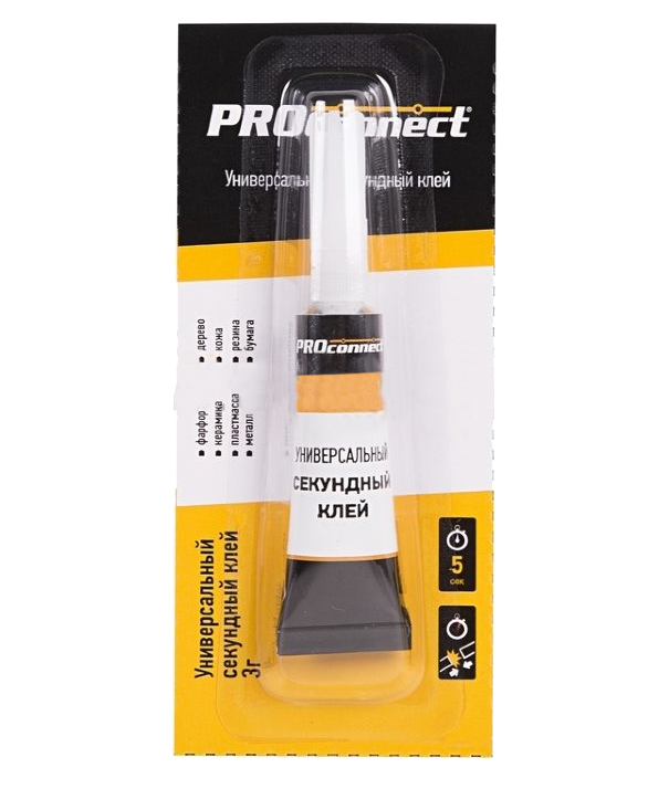 Клей универсальный секундный Proconnect на мульти-карте, 3 гр