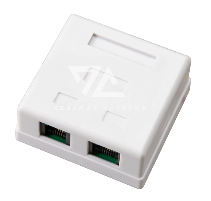 Розетка комбинированная накладная телефон. + комп. RJ-11+RJ-45 Rexant