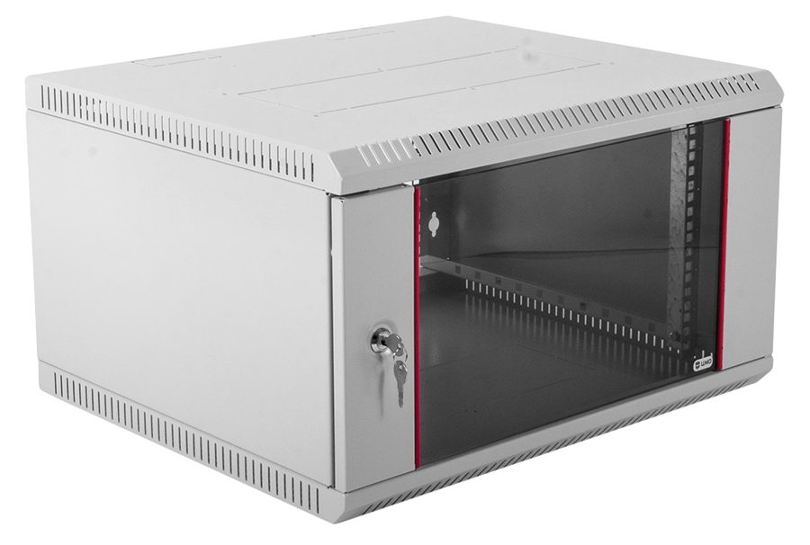 Шкаф настенный 19" 6U (345 x 600 x 520) дверь стекло ЦМО