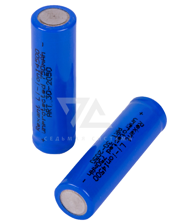 Аккумулятор 14500 unprotected Li-ion 0.75 А Rexant