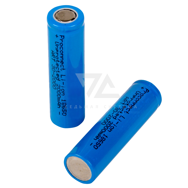 Аккумулятор 18650 unprotected Li-ion 2 А Proconnect